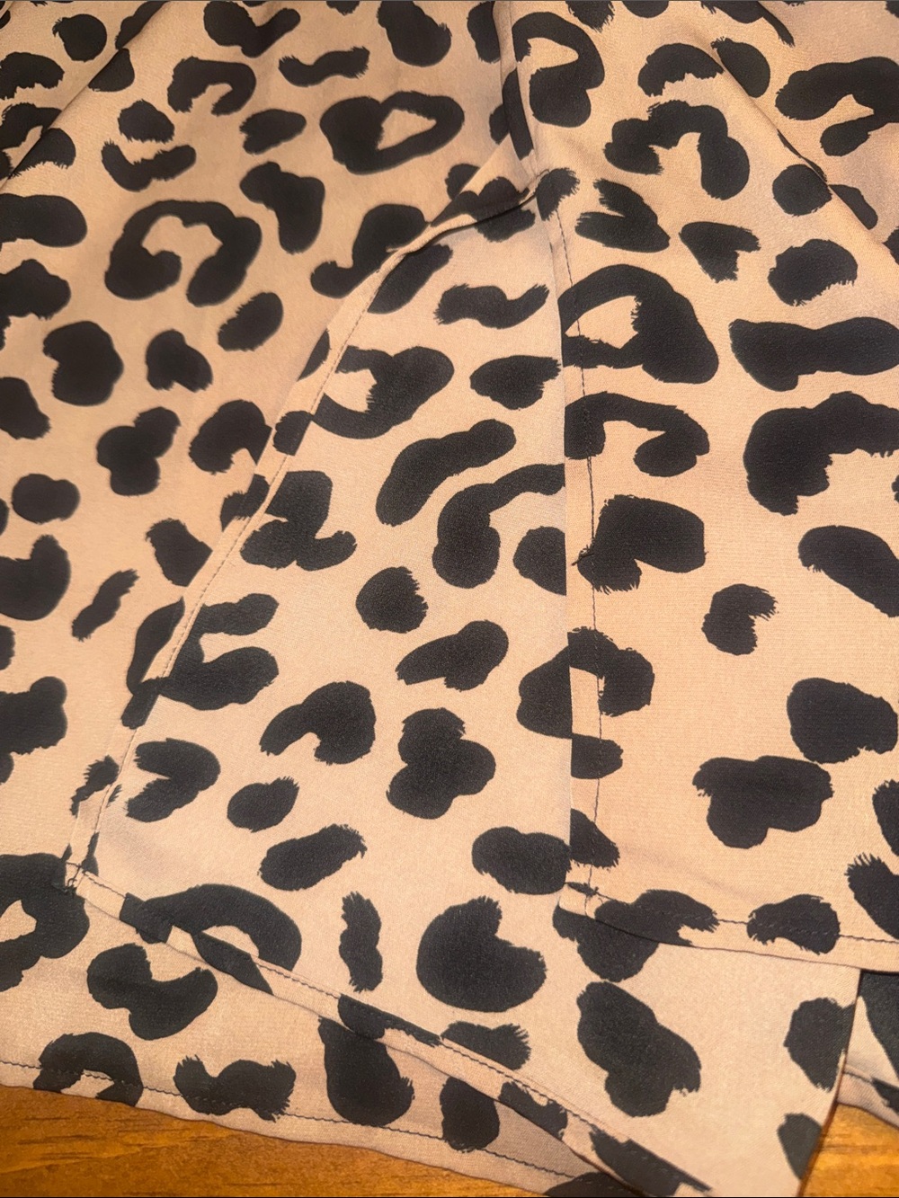 Leopard Print Button-Up Blouse in Tan and Black - Picture 10 of 10